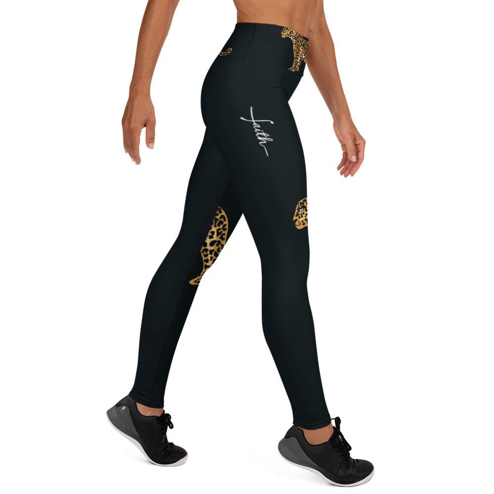 Leggings "Jesus is Lord, whether you believe it or not!" Leopard Print - faithbook